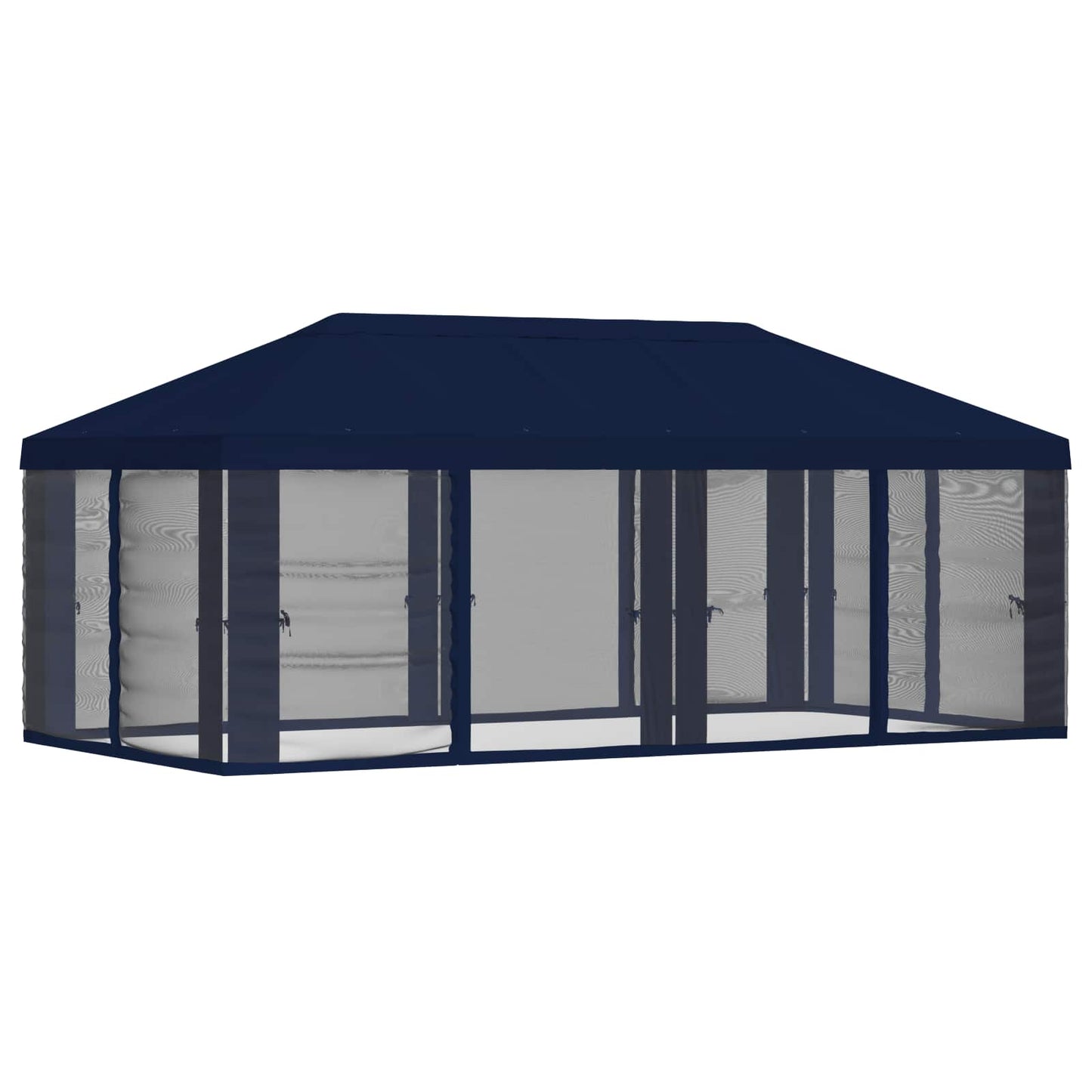 Gazebo Cover med sidevægge 6 x 3 m Blå Polyester 190