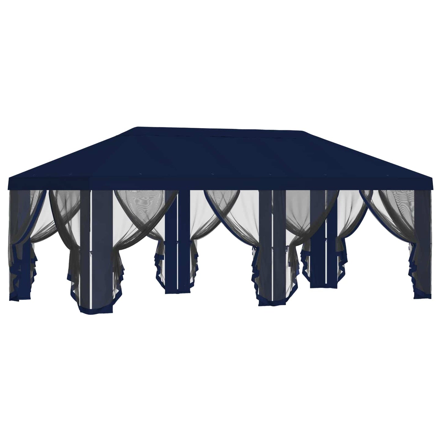 Gazebo Cover med sidevægge 6 x 3 m Blå Polyester 190