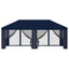Gazebo Cover med sidevægge 6 x 3 m Blå Polyester 190