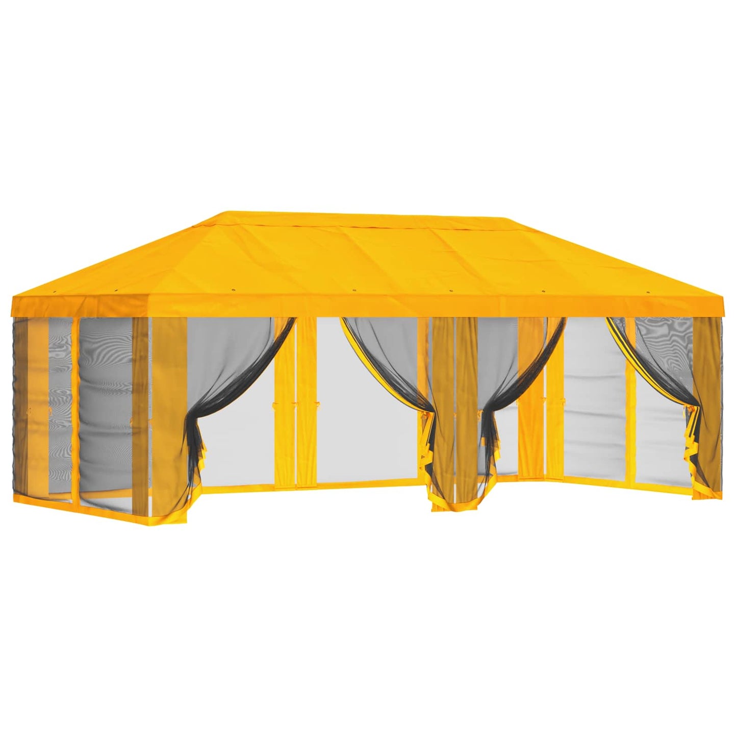 Gazebo Cover med sidevægge 6 x 3 m Gul Polyester 190