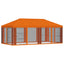 Gazebo Cover med sidevægge 6 x 3 m Orange Polyester 190