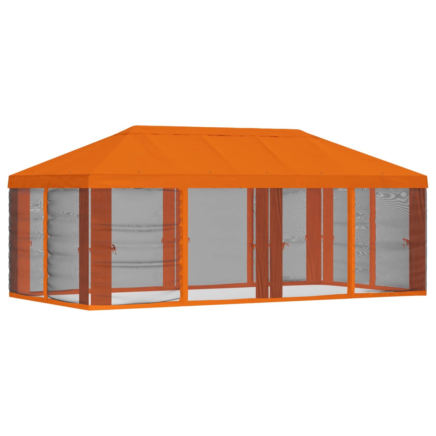 Gazebo Cover med sidevægge 6 x 3 m Orange Polyester 190