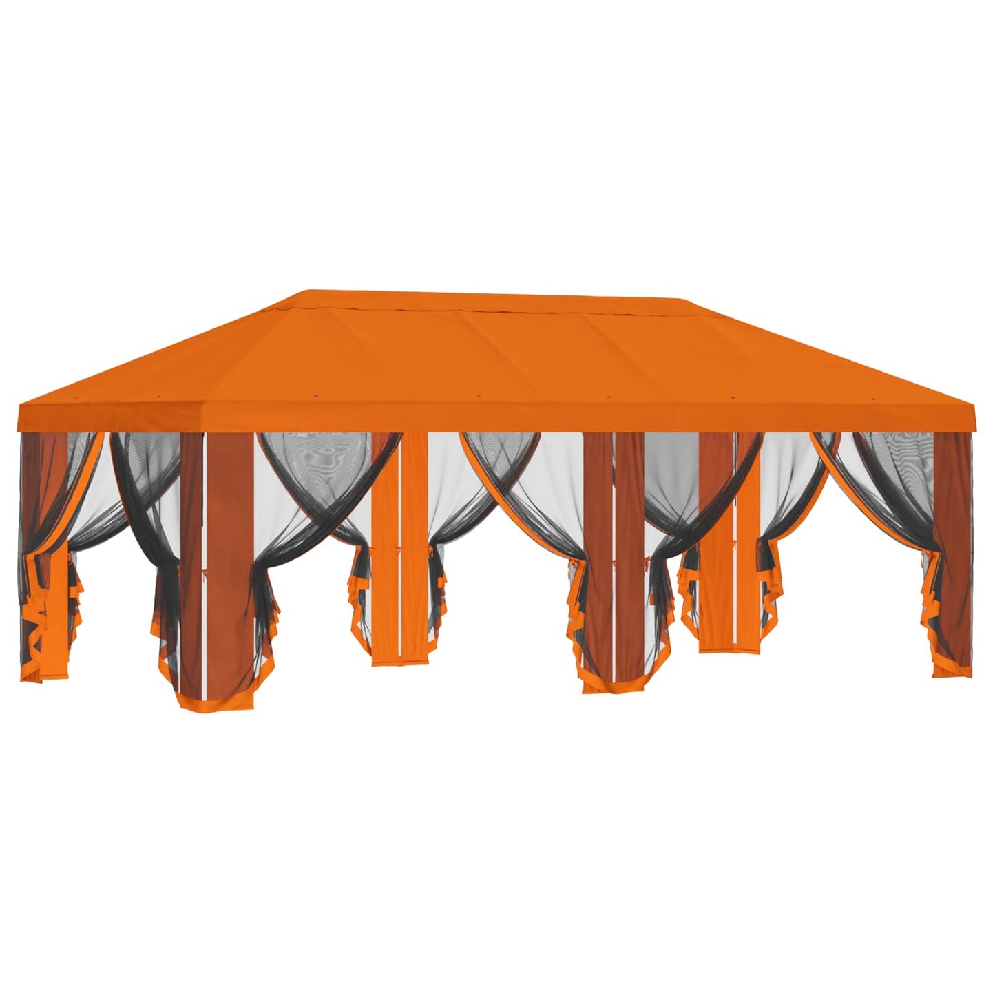 Gazebo Cover med sidevægge 6 x 3 m Orange Polyester 190