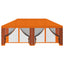 Gazebo Cover med sidevægge 6 x 3 m Orange Polyester 190