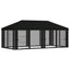 Gazebo Cover med sidevægge 6 x 3 m Sort Polyester 190