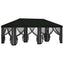 Gazebo Cover med sidevægge 6 x 3 m Sort Polyester 190