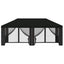 Gazebo Cover med sidevægge 6 x 3 m Sort Polyester 190