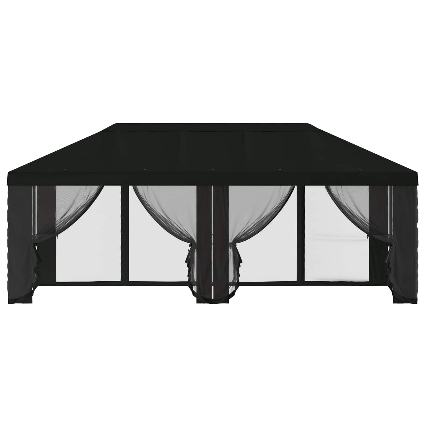 Gazebo Cover med sidevægge 6 x 3 m Sort Polyester 190