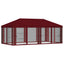 Gazebo Cover med sidevægge 6 x 3 m Bordeaux Polyester 190