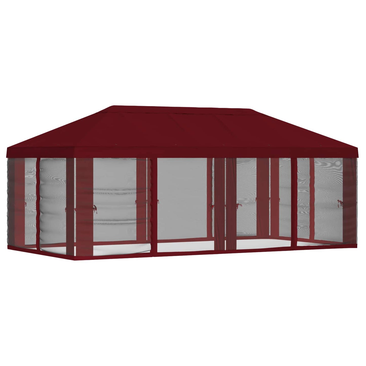 Gazebo Cover med sidevægge 6 x 3 m Bordeaux Polyester 190