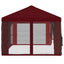 Gazebo Cover med sidevægge 6 x 3 m Bordeaux Polyester 190