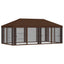 Gazebo Cover med sidevægge 6 x 3 m Brun Polyester 190