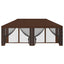 Gazebo Cover med sidevægge 6 x 3 m Brun Polyester 190