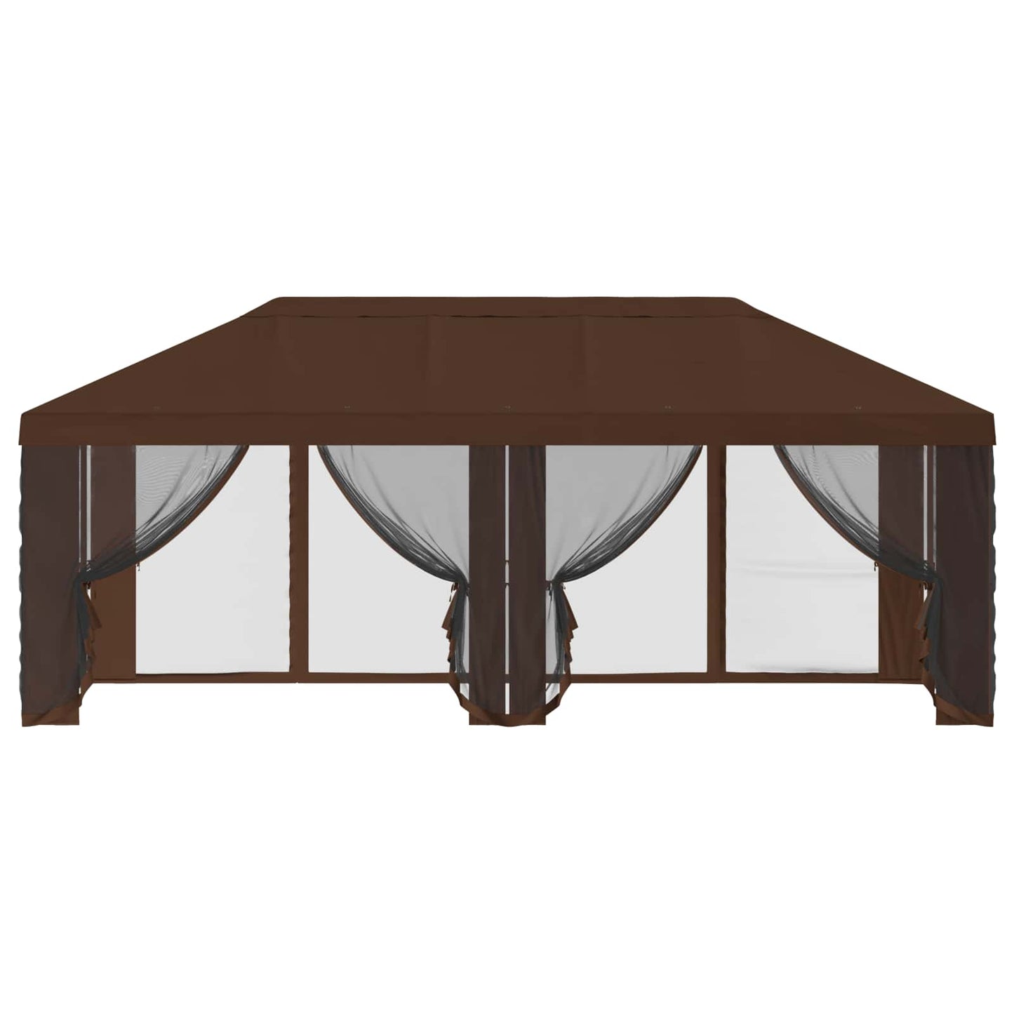 Gazebo Cover med sidevægge 6 x 3 m Brun Polyester 190