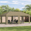 Gazebo Dække 6 x 3 m Beige Polyester 190 gsm