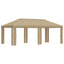 Gazebo Dække 6 x 3 m Beige Polyester 190 gsm