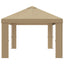 Gazebo Dække 6 x 3 m Beige Polyester 190 gsm