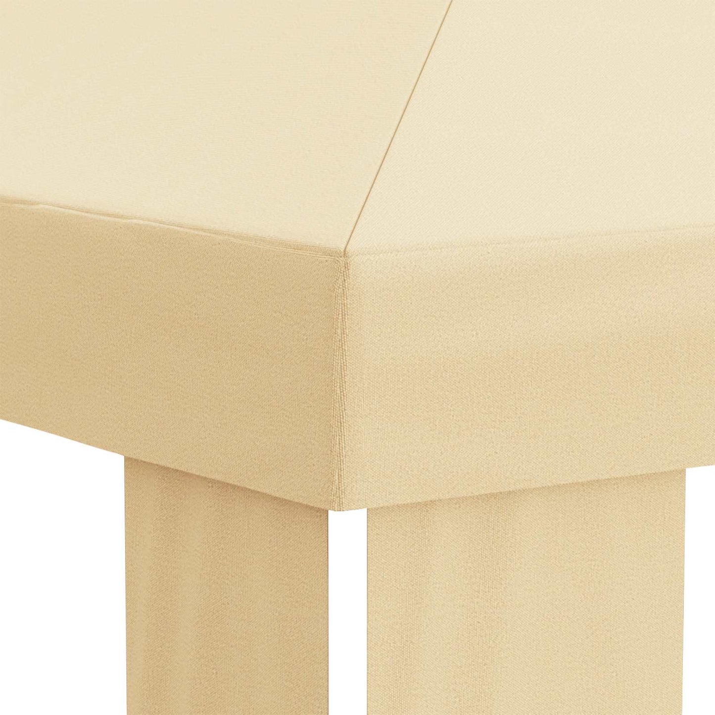 Gazebo Dække 6 x 3 m Cremefarvet Polyester 190 gsm