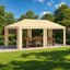 Gazebo Dække 6 x 3 m Cremefarvet Polyester 190 gsm