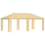 Gazebo Dække 6 x 3 m Cremefarvet Polyester 190 gsm