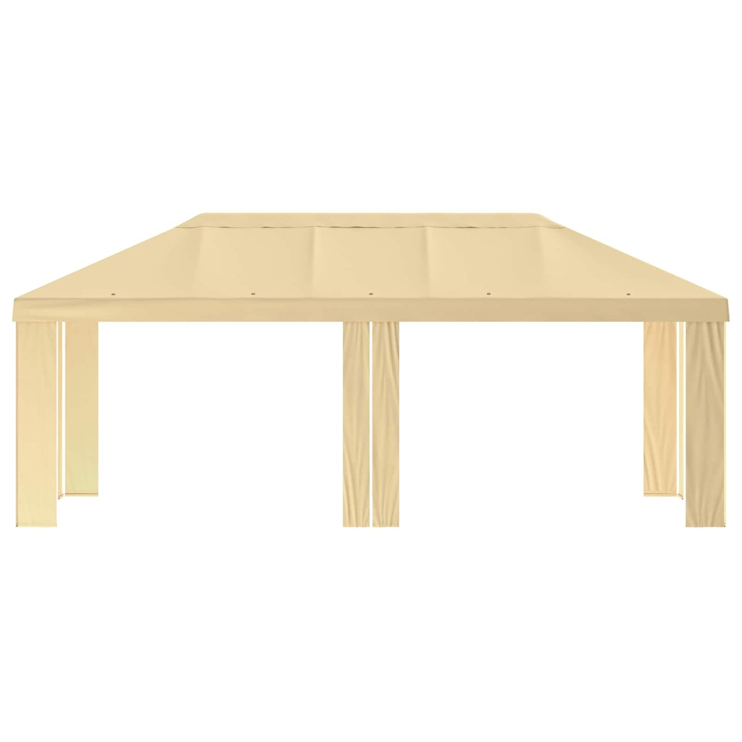 Gazebo Dække 6 x 3 m Cremefarvet Polyester 190 gsm