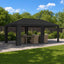 Gazebo Dække 6 x 3 m Antracit Polyester 190 gsm