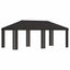 Gazebo Dække 6 x 3 m Antracit Polyester 190 gsm