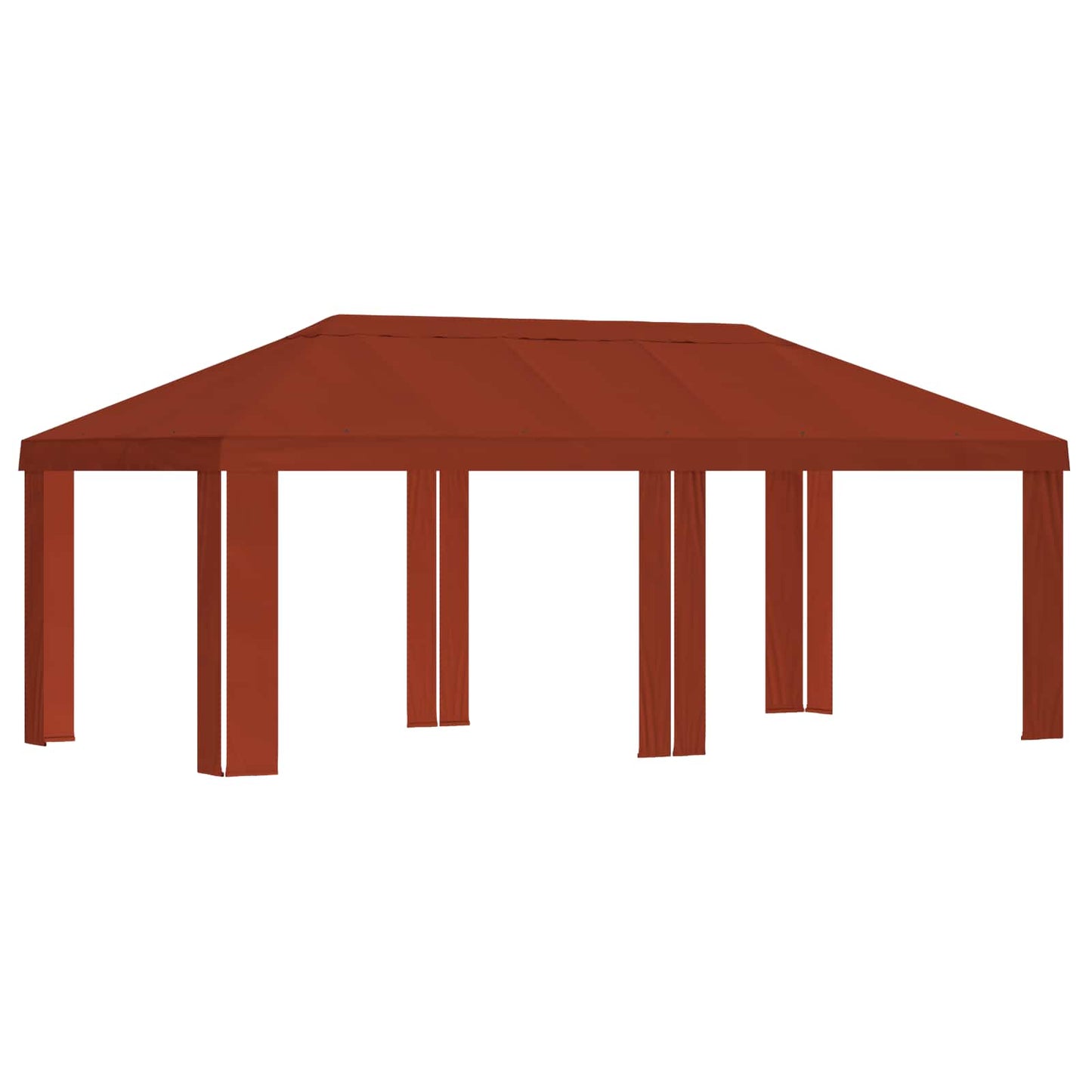Gazebo Dække 6 x 3 m Terrakotta Polyester 190 gsm