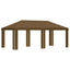 Gazebo Dække 6 x 3 m Gråbrun Polyester 190 gsm
