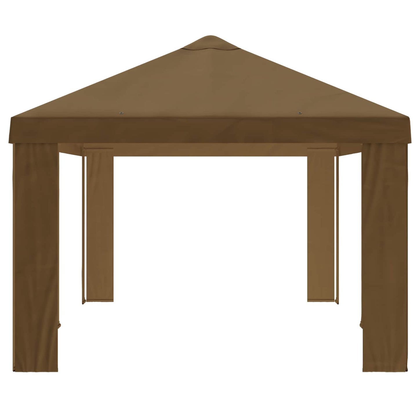 Gazebo Dække 6 x 3 m Gråbrun Polyester 190 gsm