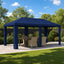 Gazebo Dække 6 x 3 m Blå Polyester 190 gsm
