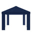 Gazebo Dække 6 x 3 m Blå Polyester 190 gsm