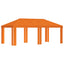 Gazebo Dække 6 x 3 m Orange Polyester 190 gsm