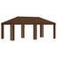 Gazebo Dække 6 x 3 m Brun Polyester 190 gsm