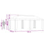 Gazebo Dække 6 x 3 m Brun Polyester 190 gsm
