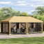 Gazebo Cover med sidevægge Cremefarvet 600,5 x 300,5 cm