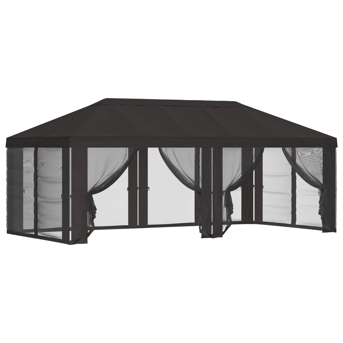Gazebo Cover med sidevægge Antracit 600,5 x 300,5 cm Polyester