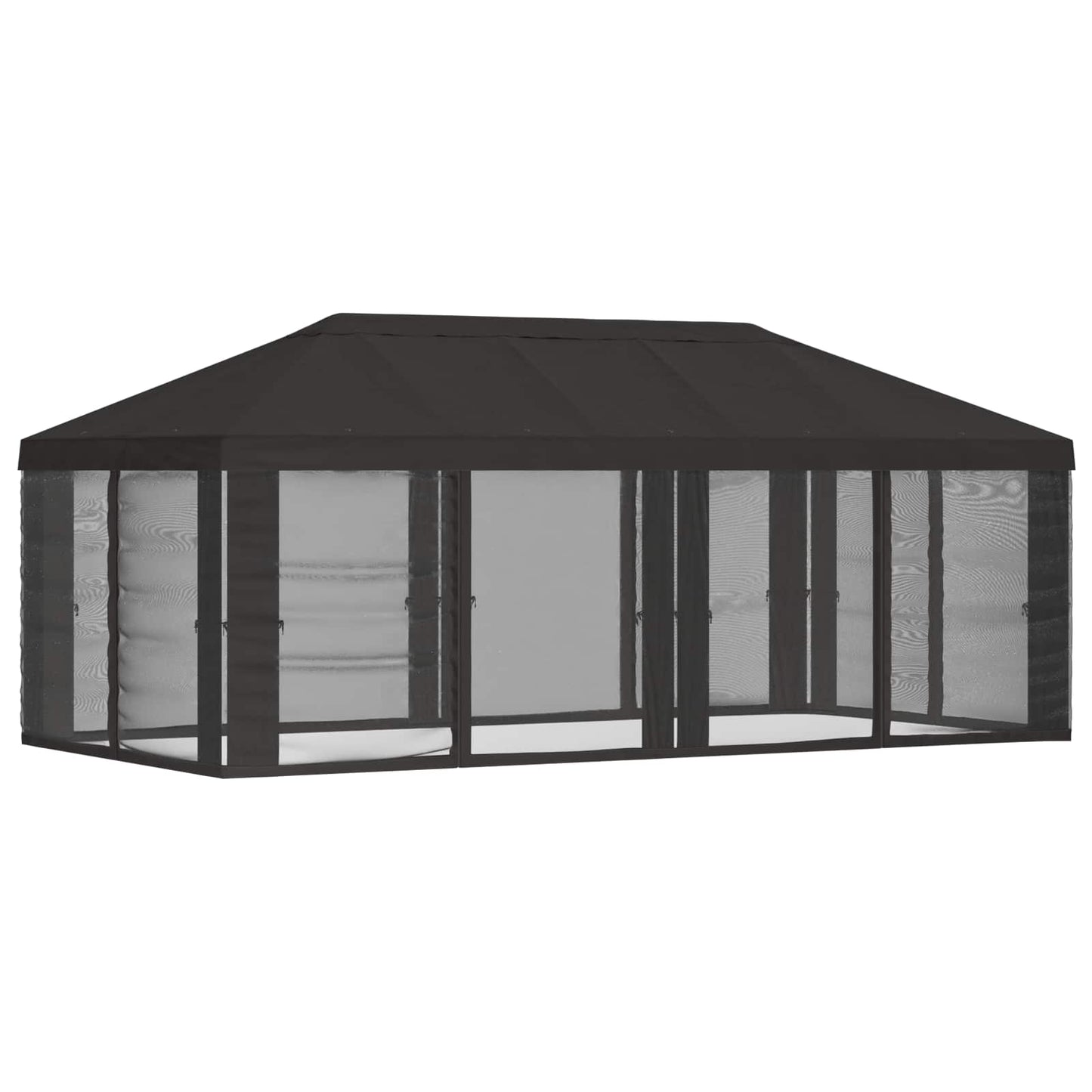 Gazebo Cover med sidevægge Antracit 600,5 x 300,5 cm Polyester