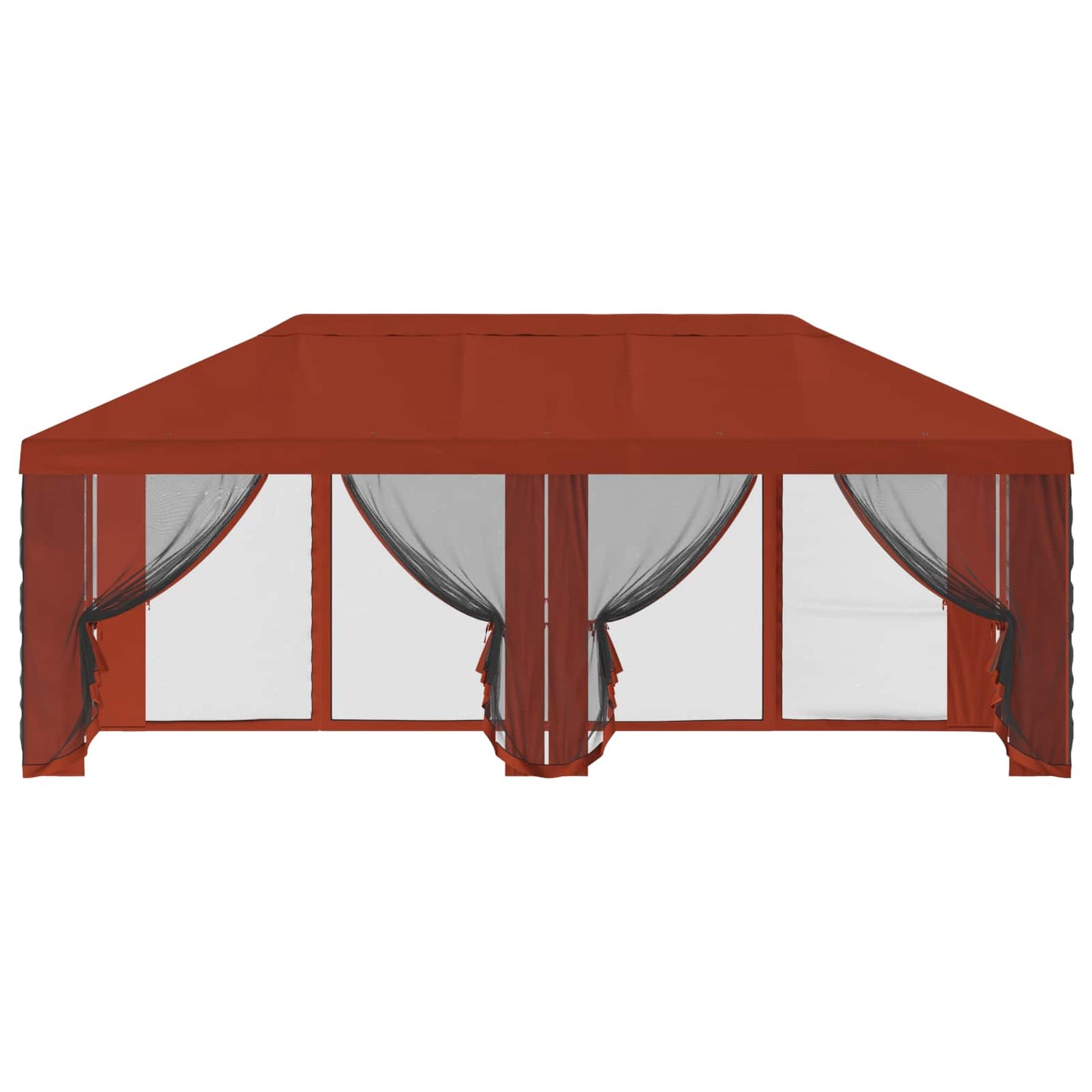 Gazebo Cover med sidevægge Terrakotta 600,5 x 300,5 cm