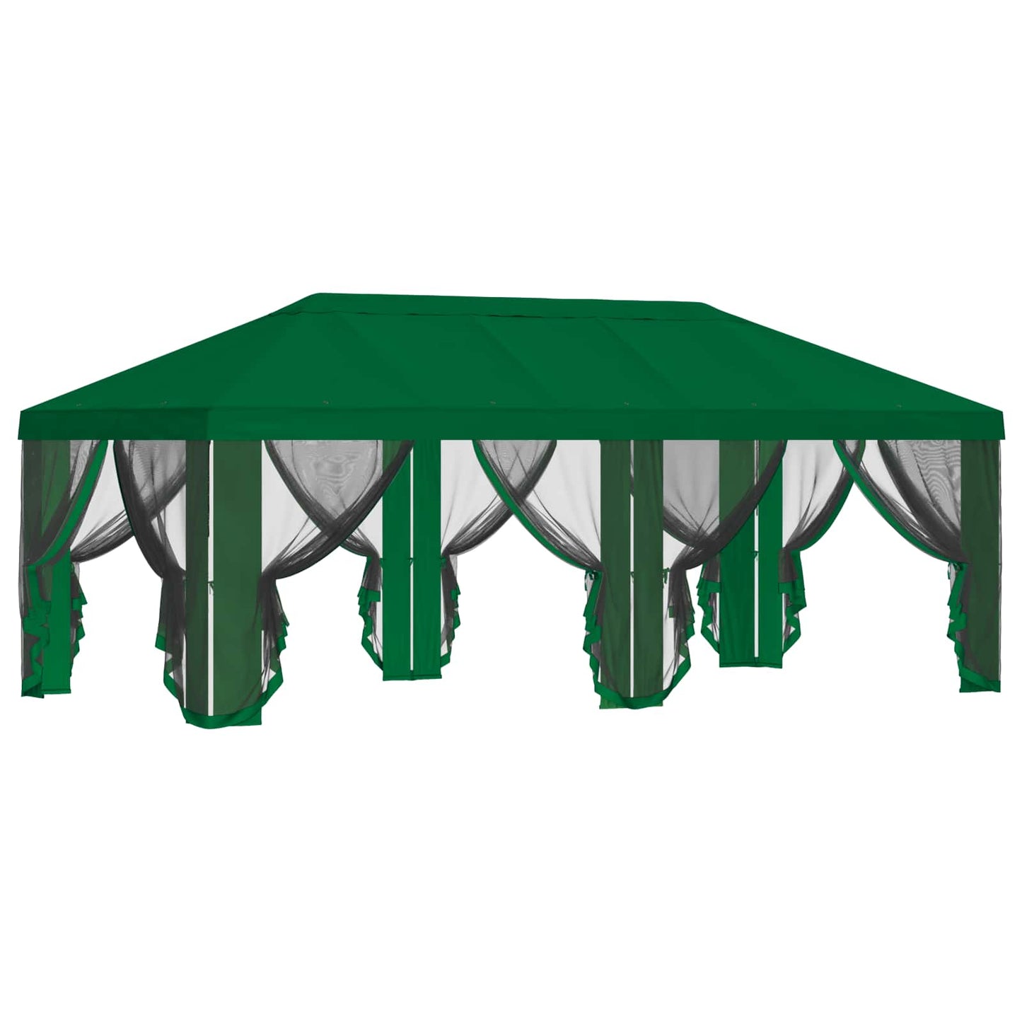 Gazebo Cover med sidevægge Grøn 600,5 x 300,5 cm Polyester