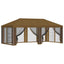 Gazebo Cover med sidevægge Gråbrun 600,5 x 300,5 cm Polyester