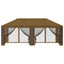 Gazebo Cover med sidevægge Gråbrun 600,5 x 300,5 cm Polyester