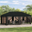 Gazebo Cover med sidevægge Sort 600,5 x 300,5 cm Polyester