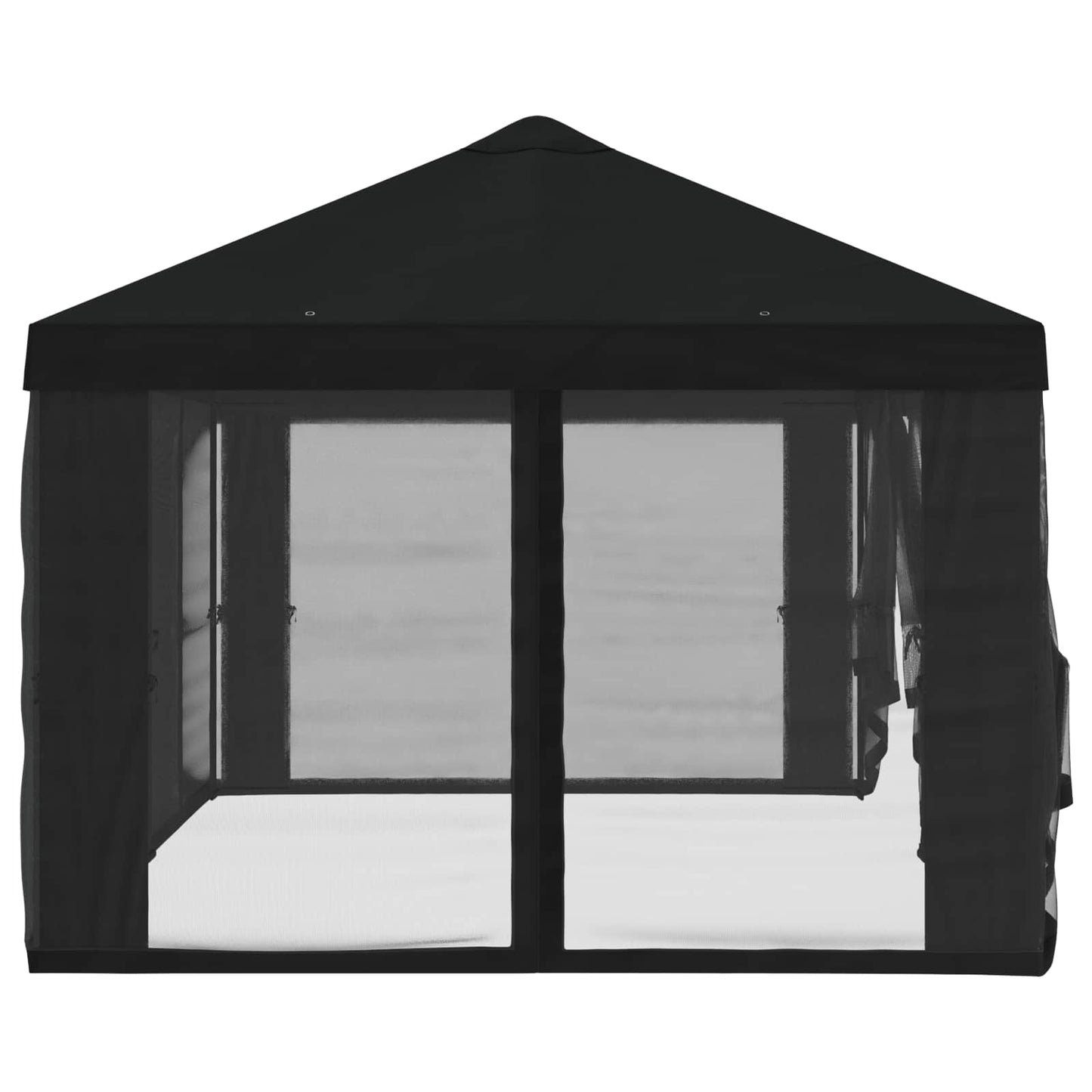 Gazebo Cover med sidevægge Sort 600,5 x 300,5 cm Polyester