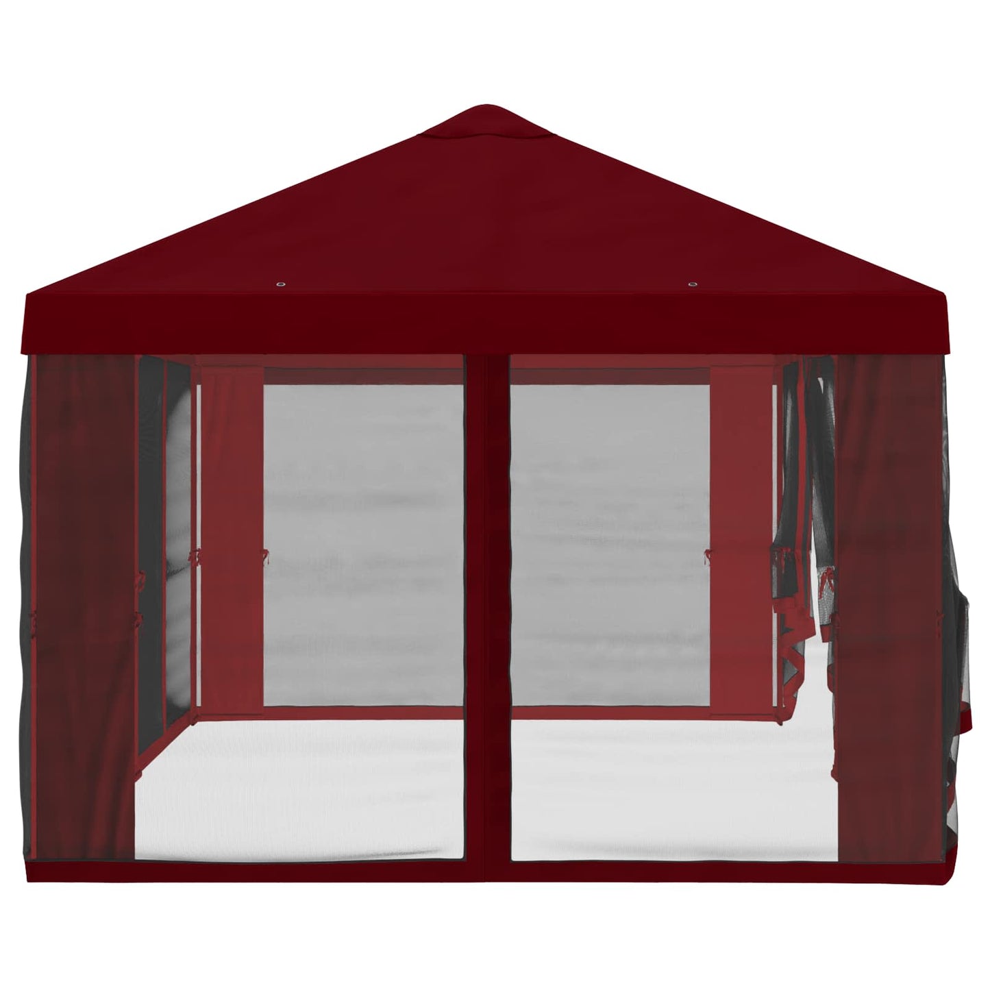 Gazebo Cover med sidevægge Bordeaux 600,5 x 300,5 cm Polyester