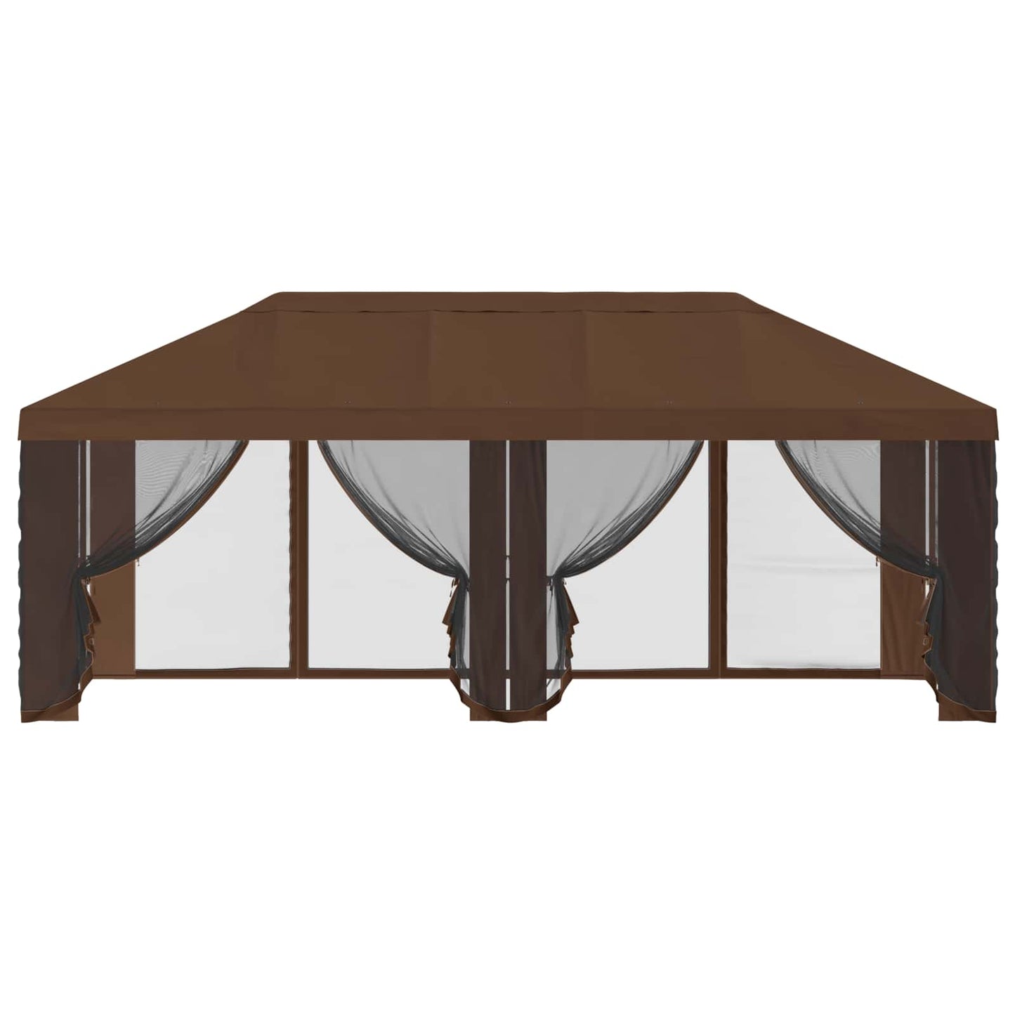Gazebo Cover med sidevægge Brun 600,5 x 300,5 cm Polyester
