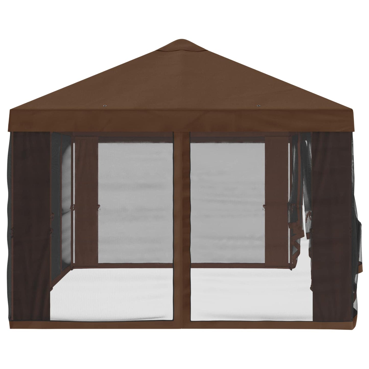 Gazebo Cover med sidevægge Brun 600,5 x 300,5 cm Polyester