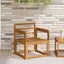 Armlæn 2 pcs Brun 59 x 6 x 61 cm Konstrueret træ