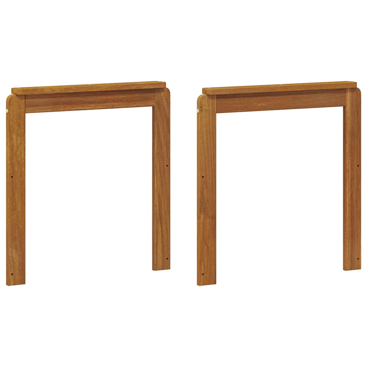Armlæn 2 pcs Brun 59 x 6 x 61 cm Konstrueret træ
