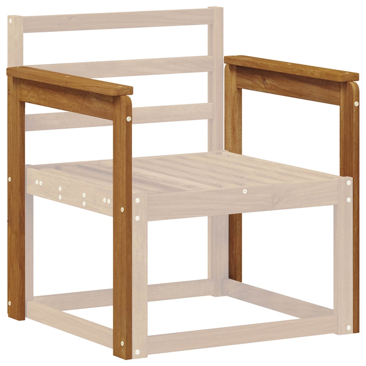 Armlæn 2 pcs Brun 59 x 6 x 61 cm Konstrueret træ